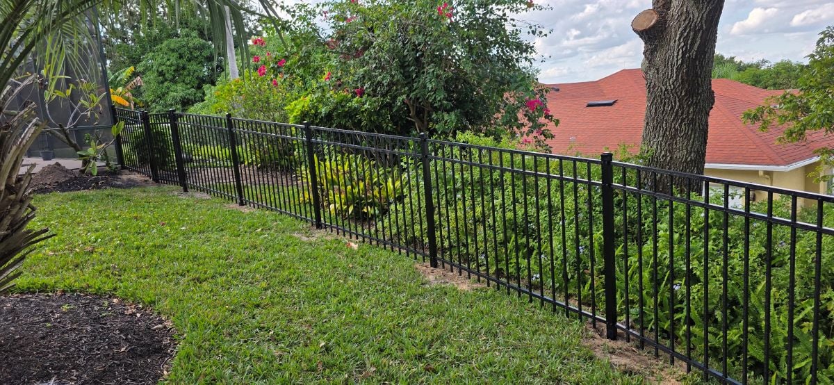 clermont fl black aluminum fence installation